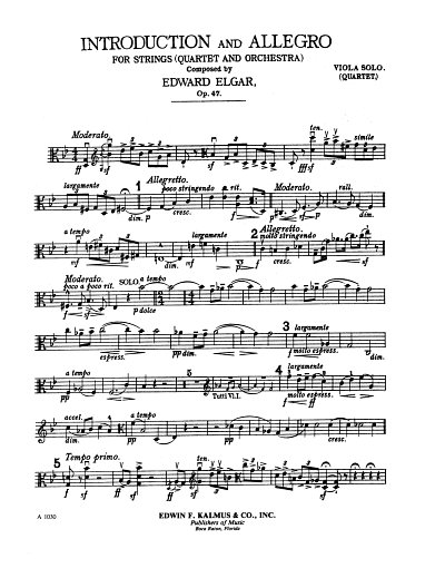 E. Elgar: Introduction and Allegro op. 47 for Strings (Quart