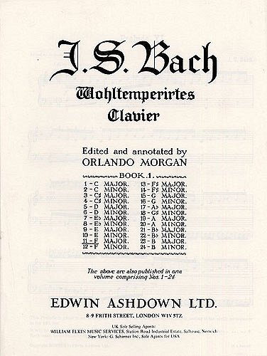 J.S. Bach: Prelude and Fugue No. 11 In F Major, Klav