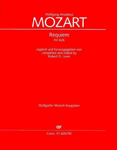 W.A. Mozart: Requiem d-Moll KV 626, 4GesGchOrchO (Part.)