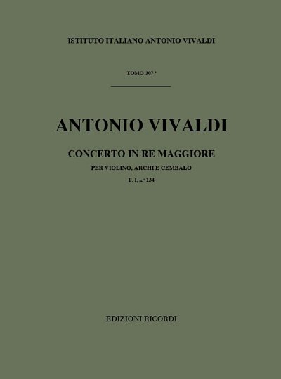 Concerto Per Violino, Archi E B.C.: In Re Rv 218 (Part.)