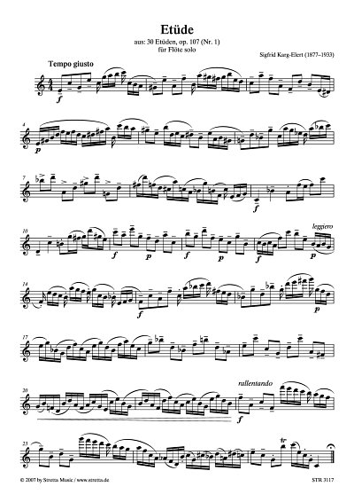 DL: S. Karg-Elert: Etuede aus: 30 Etueden, op. 107 (Nr. 1) /