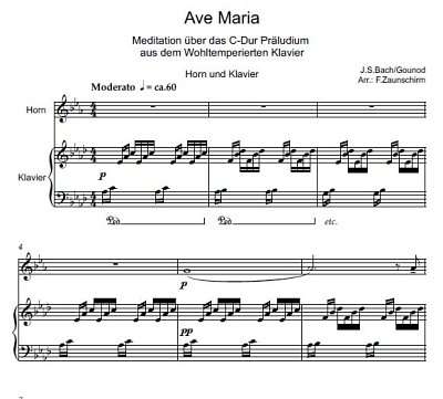 DL: C. Gounod: Ave Maria, HrnKlav (Par2St)
