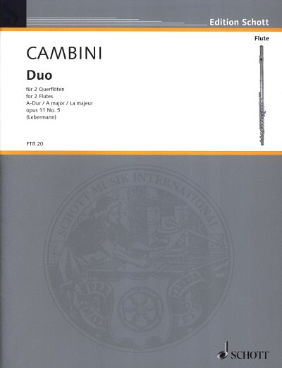 G. Cambini: Duo A-Dur op. 11/5 , 2Fl (Sppa)