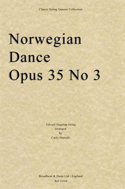 E. Grieg: Norwegian Dance, Opus 35 No. 3, 2VlVaVc (Part.)