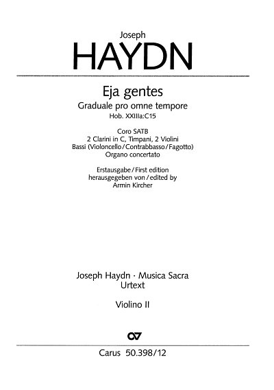 J. Haydn: Eja gentes Hob. XXIIIa C15, GchOrchOrg (Vl2)