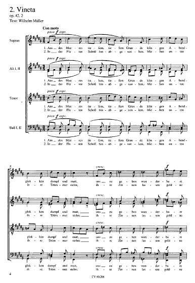 J. Brahms: Drei Gesaenge op. 42, Gch6 (Part.)