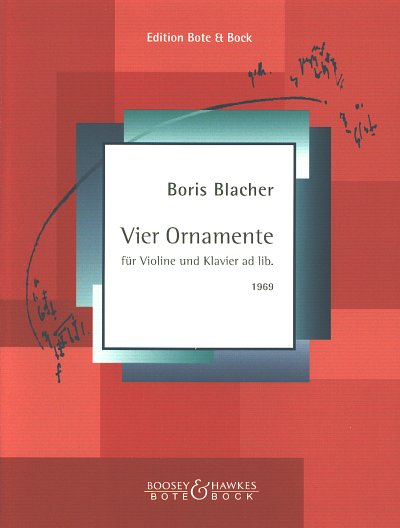 B. Blacher: Vier Ornamente, VlKlav (KlavpaSt)
