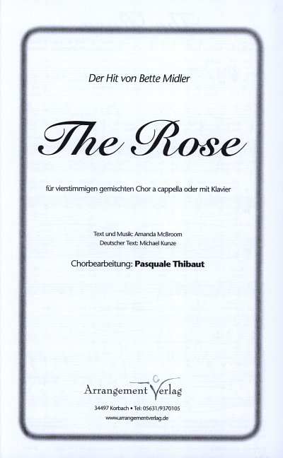 B. Midler: The Rose, Gch(Klav) (Chpa)