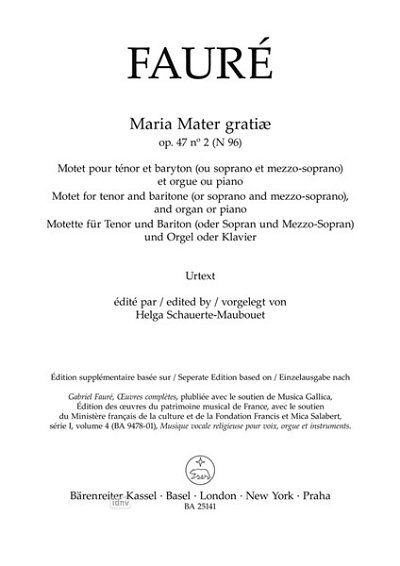 G. Fauré: Maria Mater gratiæ op. 47/2 N 96