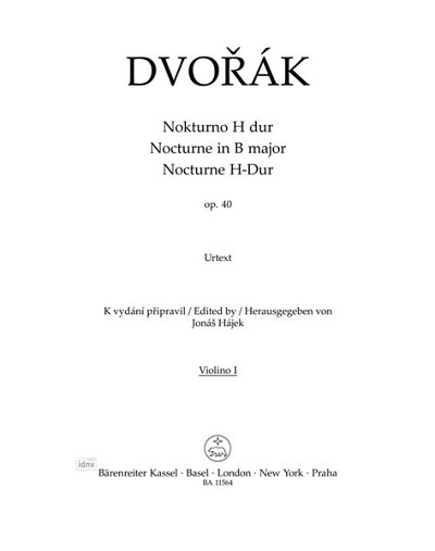 A. Dvo_ák: Nocturne H-Dur op. 40, Stro (Vl1)