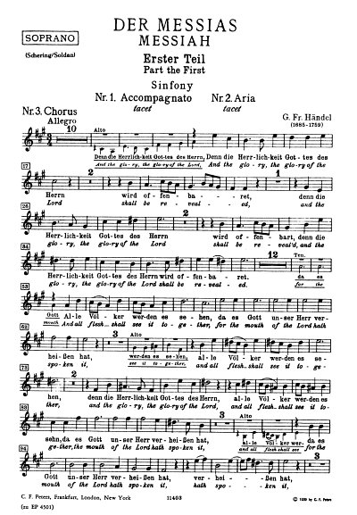 G.F. Händel: Der Messias, 4GesGchOrcBc (Alto)