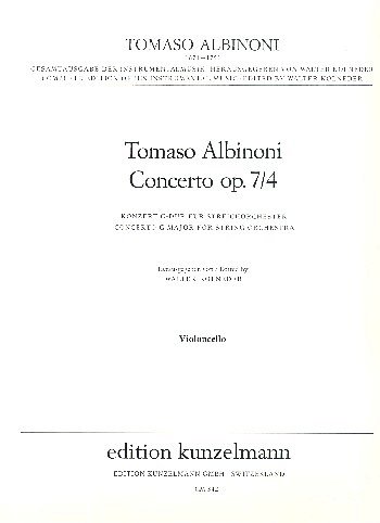 T. Albinoni: Concerto a cinque G-dur op. 7/4, Sinfo (VcKb)