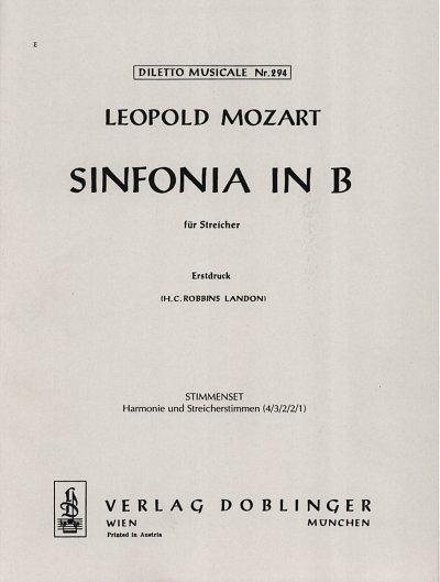 L. Mozart: Sinfonia B-Dur, StrBc (Stsatz)