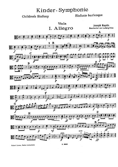J. Haydn: Kindersinfonie C-Dur , Orch (Vla)