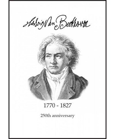 Grußkarte 250 Jahre Beethoven (Grußkarte)