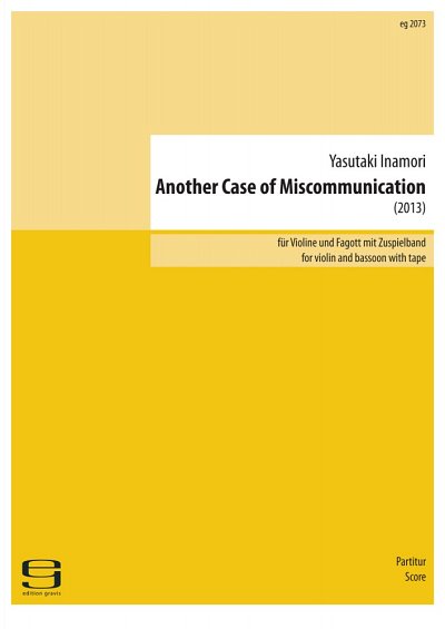 Y. Inamori: Another Case of Miscommunication, VlFag (PaStCD)