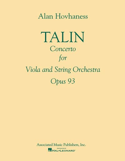 A. Hovhaness: Talin Concerto, Op. 93 (Stsatz)