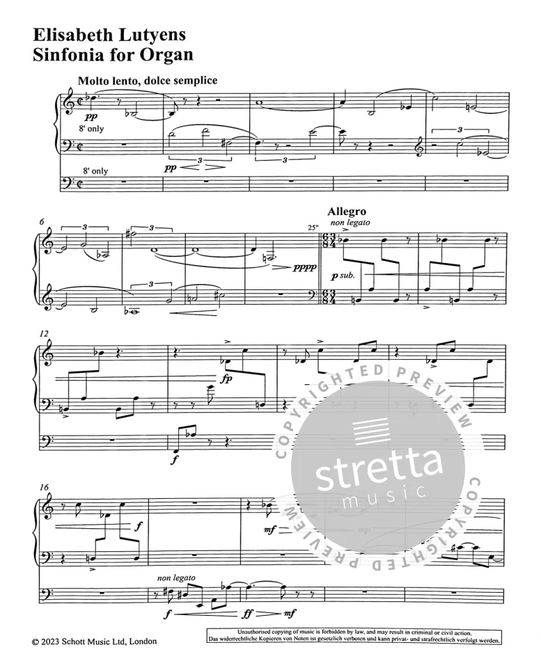 E. Lutyens: Sinfonia op. 32, Org (1)