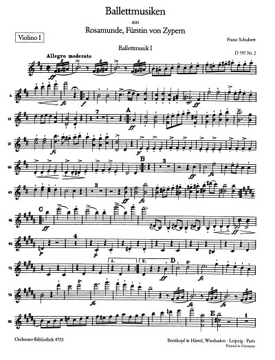 F. Schubert: Rosamunde D797. Ballettmusiken