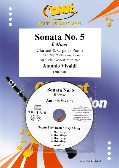 A. Vivaldi: Sonata No. 5, KlarKlv/Org (+CD)