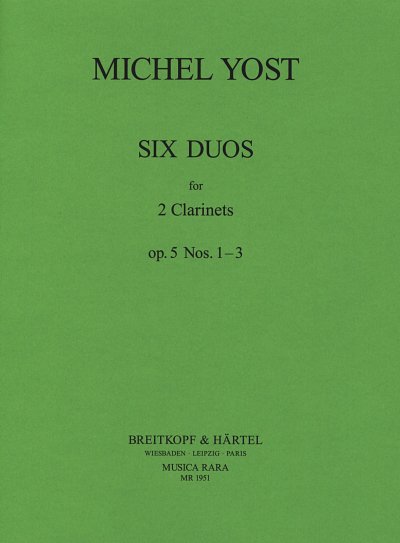 Yost Michel: 6 Duette Op 5/1-3
