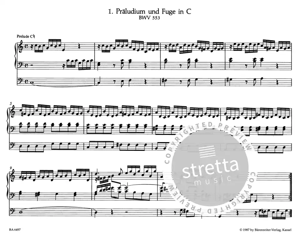 J.S. Bach: Acht kleine Präludien und Fugen BWV 553-560, Org (1)