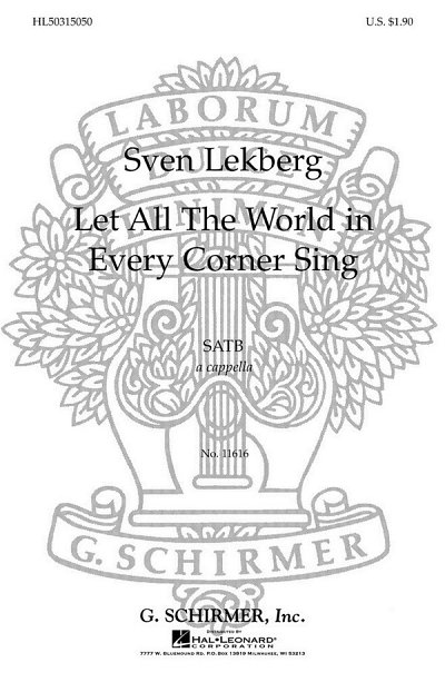 Let All The World In Every Corner Sing A Cappel, GCh4 (Chpa)