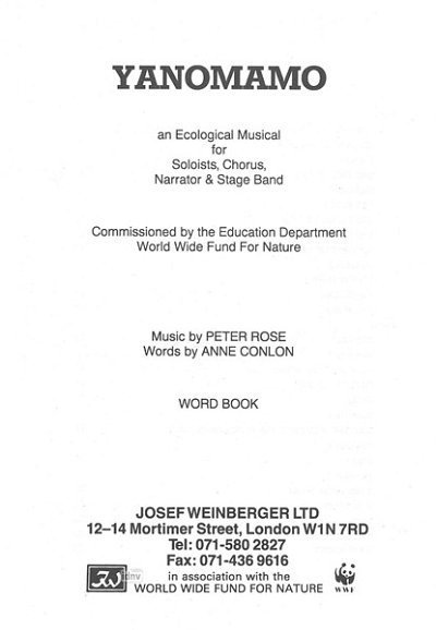 Rose Peter + Conlon Anne: Yanomamo - Musical (Oekologisch)