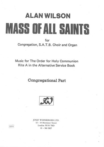 A. Wilson: Mass of All Saints, GCh