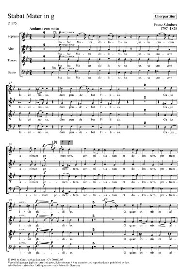 F. Schubert: Stabat Mater in g D 175, GchOrch (Chpa)