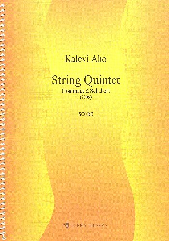 K. Aho: String Quintet Hommage A Schubert, 2VlVla2Vc (Part.)