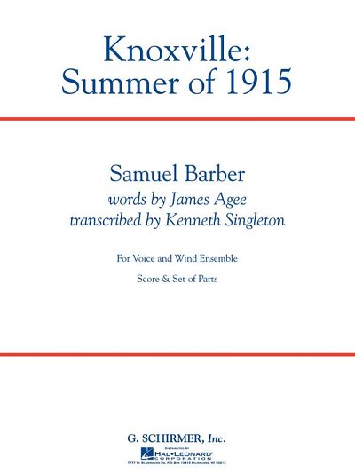 S. Barber: Knoxville: Summer of 1915 (Pa+St)