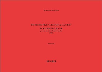 Musiche Per 'Lectura Dantis' Di Carmelo Bene (Part.)