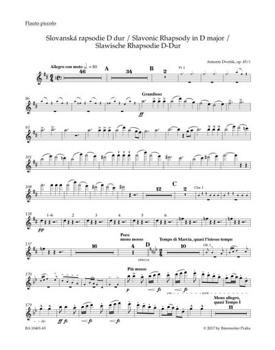 A. Dvorak: Slawische Rhapsodie Nr. 1 D-Dur , SinfOrch (HARM)
