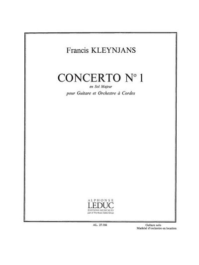 F. Kleynjans: Francis Kleynjans: Concerto No.1 , Git (Part.)