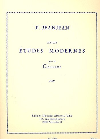 P. Jeanjean: 16 Modern Studies for Clarinet, Klar