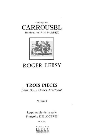 Roger Lersy: 3 Pieces (Part.)