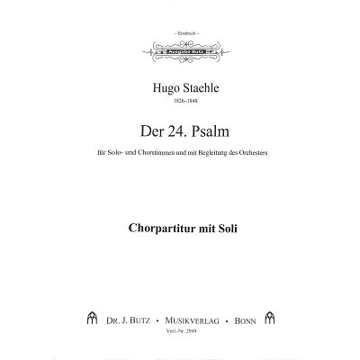 H. Staehle: Der 24. Psalm, 4GesGchOrch (ChpaSo)