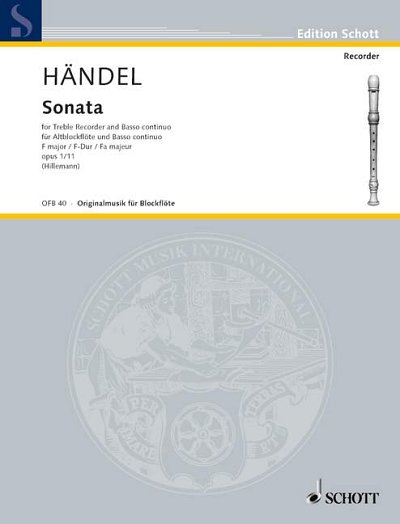 G.F. Händel: Sonata No.11 in F major, from Four Sonatas