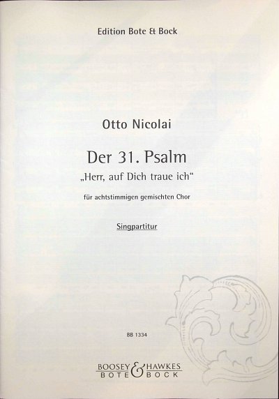 AQ: O. Nicolai: Der 31. Psalm (B-Ware)