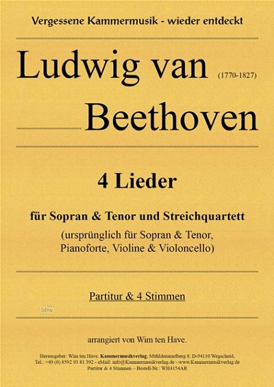 L. v. Beethoven: 4 Lieder, 2GesStr (Pa4Sti)