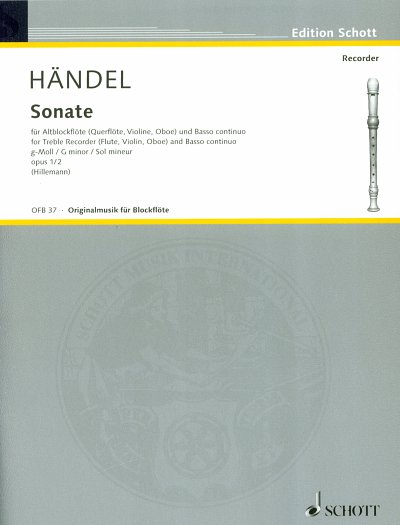 G.F. Haendel: Sonate g-Moll op. 1/2 HWV 360, ABlfBc (Pa+St)