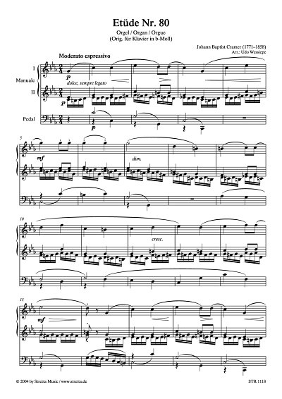DL: J.B. Cramer: Etuede Nr. 80 bearbeitet fuer Orgel