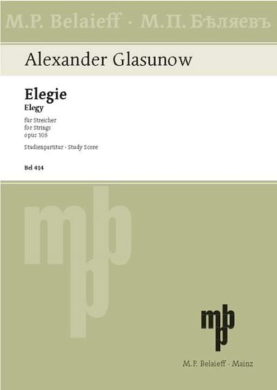A. Glasunow: Elegie