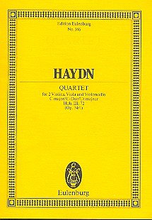 J. Haydn: Quartett C-Dur Op 74/1 Hob 3/72 Eulenburg Studienp