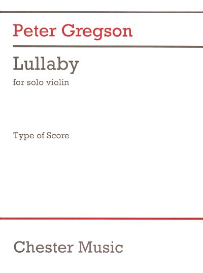 G. Peter: Lullaby for violin , Viol