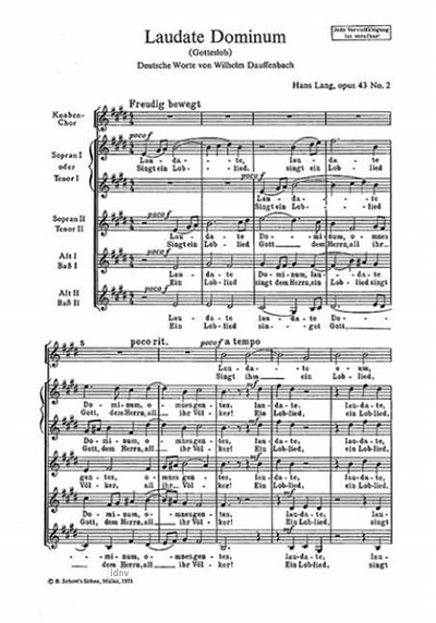 H. Lang: Laudate Dominum op. 43/2  (Chpa)