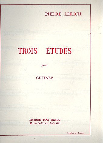 3 Etudes Guitare  (Part.)