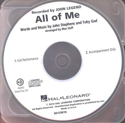 J. Legend: All Of Me Showtrax CD (CD)