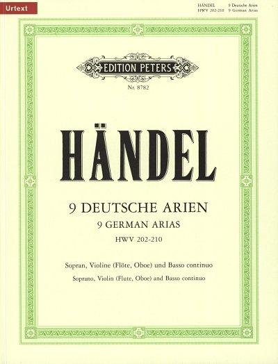 G.F. Händel: 9 Deutsche Arien HWV 202-210, GsSVlBc (Pa+St)